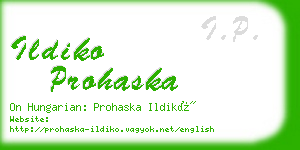 ildiko prohaska business card